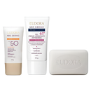 Combo Eudora Tratamento facial | Protetor Solar 50P | Creme Anti-Sinais | Sabonete Anti Acne